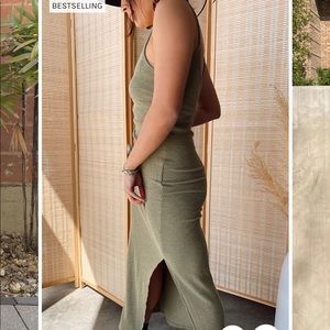 12th Tribe Gemma Olive Midi Dress